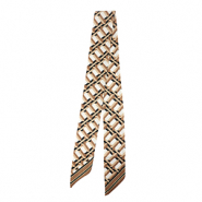 Bandana Pañuelo con rectángulo Blanco-marrón claro-marrón