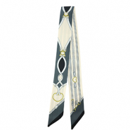 Bandana Pañuelo con trenza Blancuzco-gris claro-gris