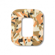 Colgantes de pol&iacute;meros cuadrado Marr&oacute;n-rosa-blanco-dorado