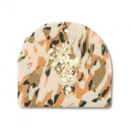 Colgantes de pol&iacute;meros Marr&oacute;n-rosa-blanco-dorado