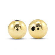 Abalorios met&aacute;licos redondos 12mm Dorado met&aacute;lico