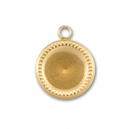 BY31® Colgantes Acero Inox con engaste para SS39 chatón Dorado