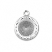 BY31® Colgantes Acero Inox con engaste para SS39 chatón Plateado