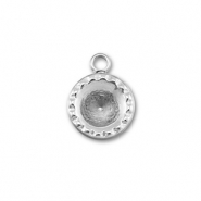 BY31® Colgantes Acero Inox con engaste para SS29 chatón Plateado