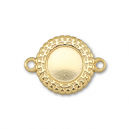 BY31® Entrepieza Acero Inox con engaste para SS34 base plana Dorado