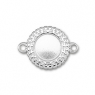 BY31® Entrepieza Acero Inox con engaste para SS34 base plana Plateado