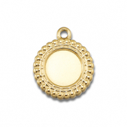 BY31® Colgantes Acero Inox con engaste para SS34 base plana Dorado