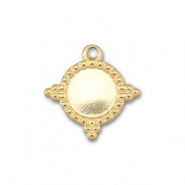 BY31® Colgantes Acero Inox con engaste para SS34 base plana Dorado