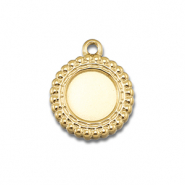 BY31® Colgantes Acero Inox con engaste para SS30 base plana Dorado