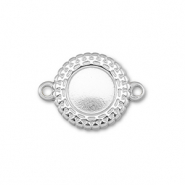 BY31® Entrepieza Acero Inox con engaste para SS20 base plana Plateado