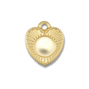 BY31® Colgantes Acero Inox con engaste para SS20 base plana Dorado