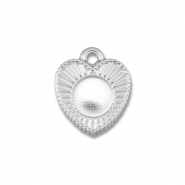 BY31® Colgantes Acero Inox con engaste para SS16 base plana Plateado