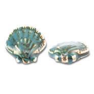 Colgantes de cerámica concha Azul verdoso