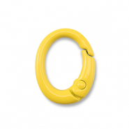 Fornituras coloridas de llavero &oacute;valo Amarillo