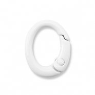 Fornituras coloridas de llavero &oacute;valo Blanco