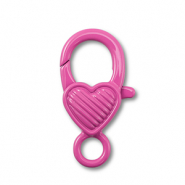 Fornituras coloridas mosquet&oacute;n coraz&oacute;n Rosa magenta