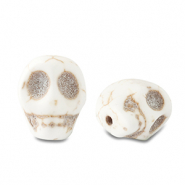 Abalorios de cerámica calavera Blancuzco