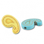 Abalorios de cerámica gota Multicolor