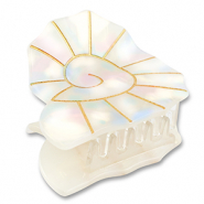 Accesorios pinza para el pelo conchas Blanco-dorado