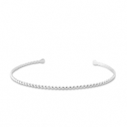 Pulseras Acero Inox bangle Plateado