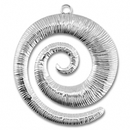 Colgantes Acero Inox espiral Plateado