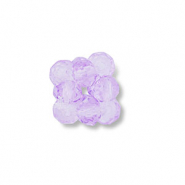 Colgantes faceteados flor Lila transparente