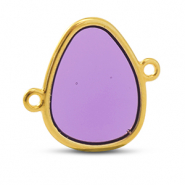Colgantes metálicos DQ entrepieza Púrpura-Dorado (sin níquel)