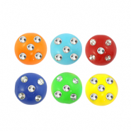 Abalorios acr&iacute;licos con look strass Multicolor-plateado