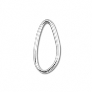 Fornituras Acero Inox entrepieza &oacute;valo Plateado