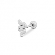 Piercing oreja Acero Inox serpiente Plateado