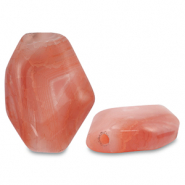 Piedras Naturales abalorios &Aacute;gata irregular Naranja oscuro