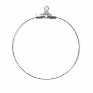 Fornituras Acero Inox pendientes criollas Plateado