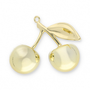 Colgantes llamativos cerezas Dorado