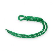 Llavero paracord Verde-blanco