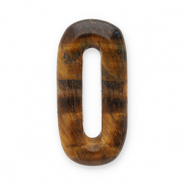 Colgantes de piedra natural Ojo de tigre óvalo Marrón dorado