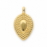 Colgantes metálicos DQ gota Dorado (sin níquel)