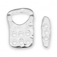 Fornituras metálicos DQ cierre Plateado vieja (sin níquel)