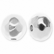 Abalorios metálicos DQ faceteada 6mm Plateado vieja (sin níquel)