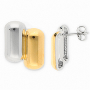 Pendientes Acero Inox Dorado-plateado