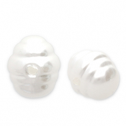 Imitaci&oacute;n de perlas de agua dulce grano de arroz Blanco