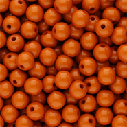 Abalorios acrílicos 8 mm brillante Rojo terracota