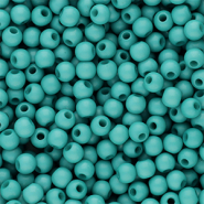 Abalorios acr&iacute;licos 4 mm brillante Verde petr&oacute;leo