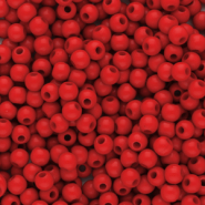 Abalorios acr&iacute;licos 4 mm brillante Rojo