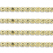 Cadena Strass Acero Inox 4mm Dorado-champagne