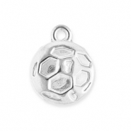 Colgantes Acero Inox f&uacute;tbol Plateado