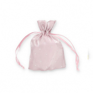 Bolso de sat&eacute;n con strass P&uacute;rpura malva-plateado