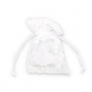 Bolso de organza flor Blanco