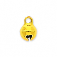 Colgantes metálicos cascabel 6mm Dorado