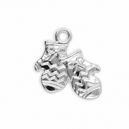 Colgantes metálicos guantes Plateado