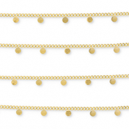 Fornituras Acero Inox cadena jasseron con monedas Dorado